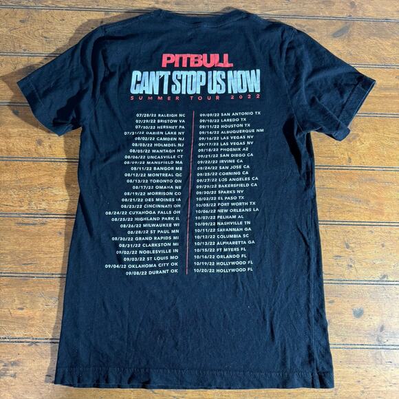 Pitbull Can’t stop us now tour tshirt black and red - Picture 4 of 4